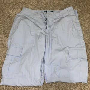 hollister cargo pants light blue